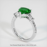 1.83 Ct. Emerald Ring, Platinum 950 2