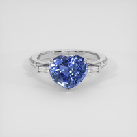 3.98 Ct. Blue Sapphire Ring, Platinum 950 1