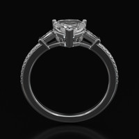 1.03 Ct. White Sapphire Ring, Platinum 950 3