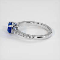 1.18 Ct. Blue Sapphire Ring, 14K White Gold 4