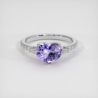 2.69 Ct. Purple Sapphire Ring, 14K White Gold 1