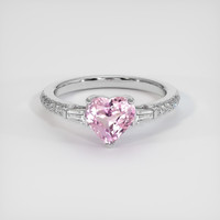 1.60 Ct. Pink Sapphire Ring, 14K White Gold 1