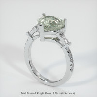 4.63 Ct. Green Sapphire Ring, 14K White Gold 2