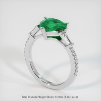 1.98 Ct. Emerald Ring, 18K White Gold 2