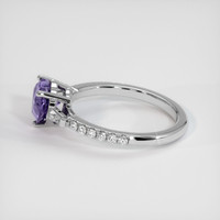 1.65 Ct. Purple Sapphire Ring, 18K White Gold 4