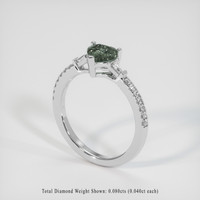 1.02 Ct. Bi Color Sapphire Ring, 18K White Gold 2