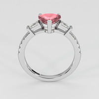 1.55 Ct. Padparadscha Sapphire Ring, 18K White Gold 3