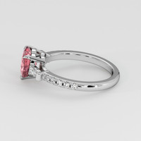 1.55 Ct. Padparadscha Sapphire Ring, 18K White Gold 4