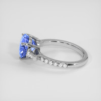 3.98 Ct. Blue Sapphire Ring, 18K White Gold 4