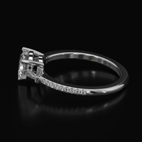 1.03 Ct. White Sapphire Ring, 18K White Gold 4