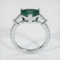 3.64 Ct. Green Sapphire Ring, 18K White Gold 3