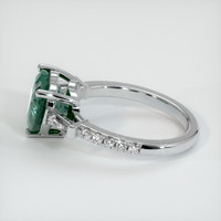 3.64 Ct. Green Sapphire Ring, 18K White Gold 4
