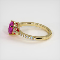 1.53 Ct. Pink Sapphire Ring, 14K Yellow Gold 4