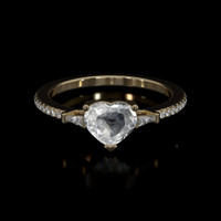 1.03 Ct. White Sapphire Ring, 14K Yellow Gold 1