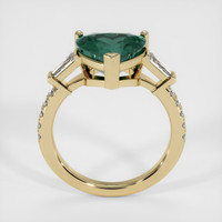 3.64 Ct. Green Sapphire Ring, 14K Yellow Gold 3