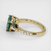 3.64 Ct. Green Sapphire Ring, 14K Yellow Gold 4