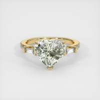 4.63 Ct. Green Sapphire Ring, 14K Yellow Gold 1