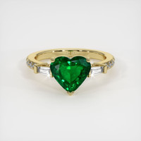 1.83 Ct. Emerald Ring, 18K Yellow Gold 1