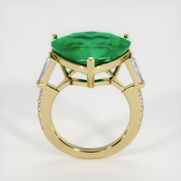 9.57 Ct. Emerald Ring, 18K Yellow Gold 3