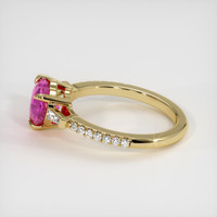 1.53 Ct. Pink Sapphire Ring, 18K Yellow Gold 4