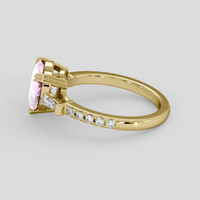 1.96 Ct. Pink Sapphire Ring, 18K Yellow Gold 4