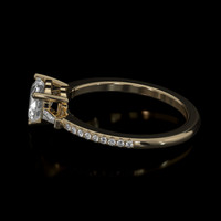 1.03 Ct. White Sapphire Ring, 18K Yellow Gold 4