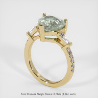 4.63 Ct. Green Sapphire Ring, 18K Yellow Gold 2