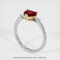 1.65 Ct. Ruby Ring, 14K Yellow & White 2