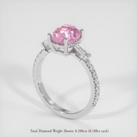 3.04 Ct. Pink Sapphire Ring, Platinum 950 2