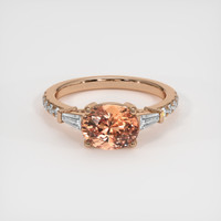 1.85 Ct. Padparadscha Sapphire Ring, 14K Rose Gold 1