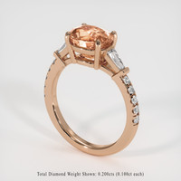 1.85 Ct. Padparadscha Sapphire Ring, 14K Rose Gold 2