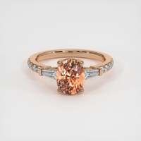 1.85 Ct. Padparadscha Sapphire Ring, 18K Rose Gold 1