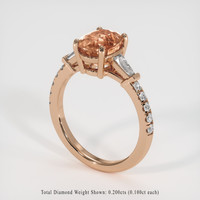 1.85 Ct. Padparadscha Sapphire Ring, 18K Rose Gold 2