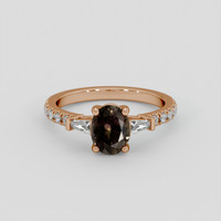 0.94 Ct. Color Change Sapphire Ring, 18K Rose Gold 1