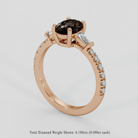 0.94 Ct. Color Change Sapphire Ring, 18K Rose Gold 2