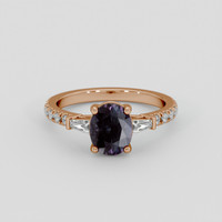 1.28 Ct. Color Change Sapphire Ring, 18K Rose Gold 1