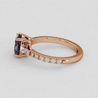 1.28 Ct. Color Change Sapphire Ring, 18K Rose Gold 4