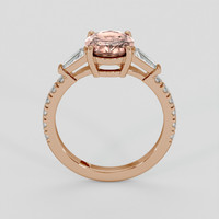 1.53 Ct. Pinkish Brown Sapphire Ring, 18K Rose Gold 3