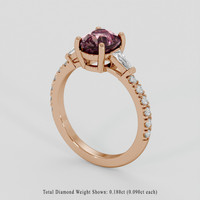1.46 Ct. Bi Color Sapphire Ring, 18K Rose Gold 2