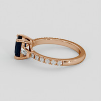 0.99 Ct. Greenish Blue Sapphire Ring, 18K Rose Gold 4