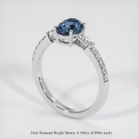 1.20 Ct. Gemstone Ring, 14K White Gold 2