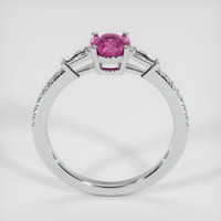 0.78 Ct. Pink Sapphire Ring, 14K White Gold 3