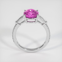 3.08 Ct. Pink Sapphire Ring, 14K White Gold 3