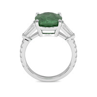 5.21 Ct. Green Sapphire Ring, 14K White Gold 3