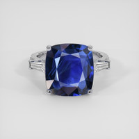 5.56 Ct. Blue Sapphire Ring, 14K White Gold 1