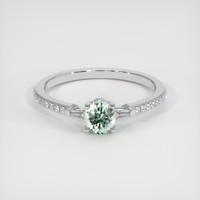 0.66 Ct. Sapphire Ring, 14K White Gold 1