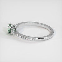 0.66 Ct. Bluish Green Sapphire Ring, 14K White Gold 4