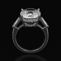 11.12 Ct. Sapphire Ring, 14K White Gold 3