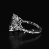 11.12 Ct. Sapphire Ring, 14K White Gold 4