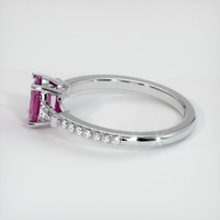 0.78 Ct. Pink Sapphire Ring, 18K White Gold 4